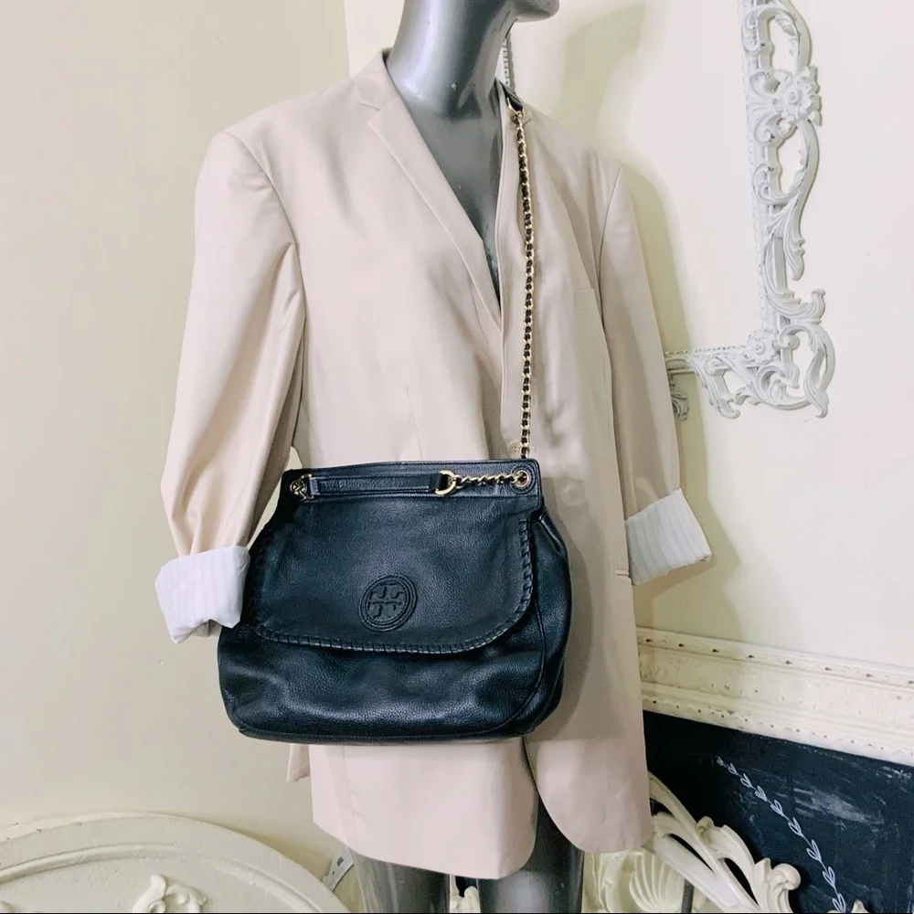 Tory Burch Marion Leather Saddle Bag